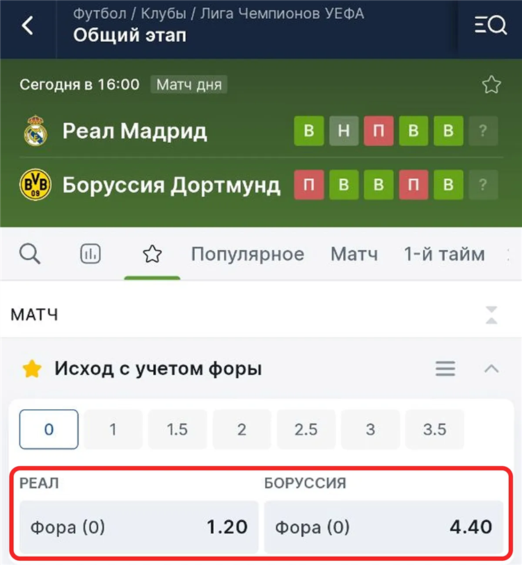 Что значит фора в ставках на футбол