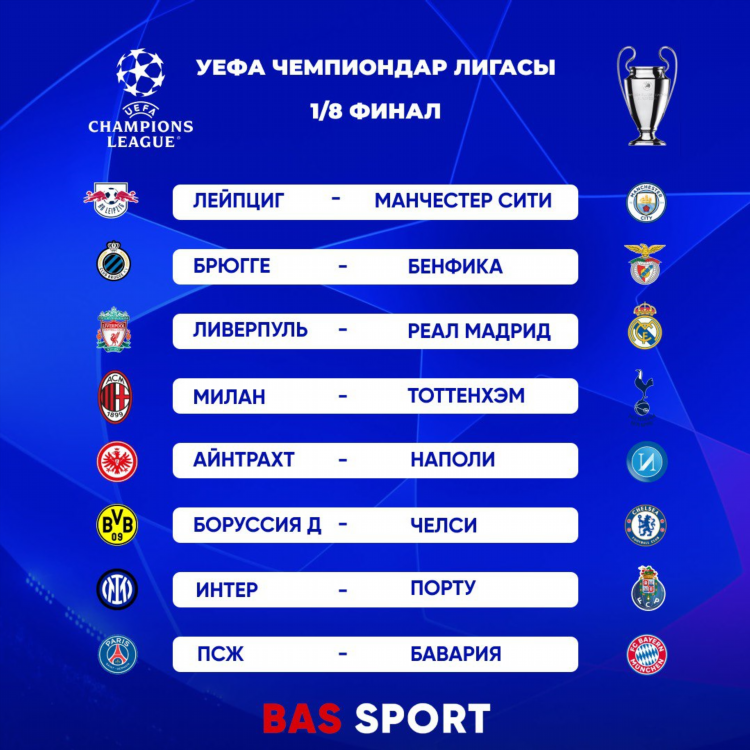 Футбол лига чемпионов результаты матчей