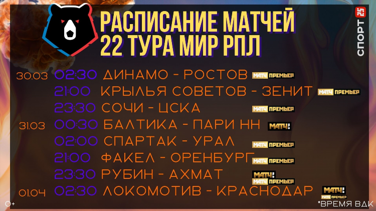 Футбол сочи расписание