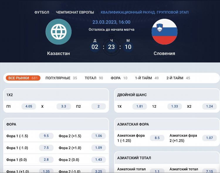 Широкая линия букмекерская контора